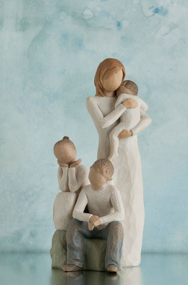 Mother with 3 children, Boy, Girl and Baby