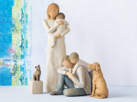 Parents with 1 Son, Baby, Dog and Cat