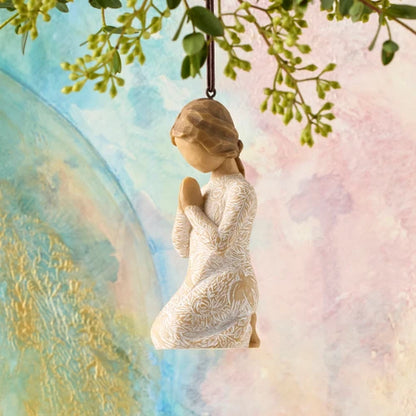 Prayer Of Peace Hanging Ornament - Willow Tree - By Susan Lordi