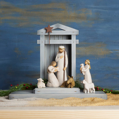Nativity Deluxe: Starter Figures plus Crèche, 7-piece Set.