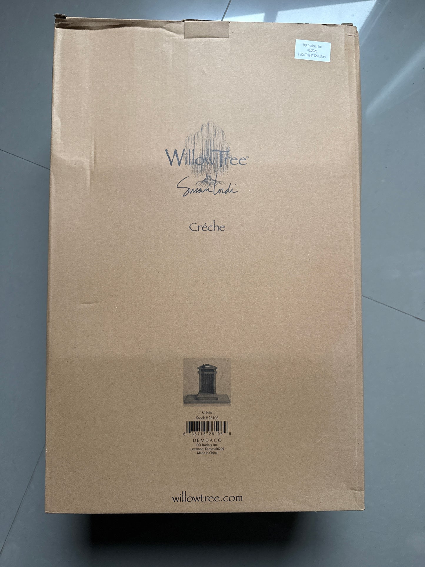 Clearance DAMAGED BOX  - Creche, Willow Tree Nativity Shelter