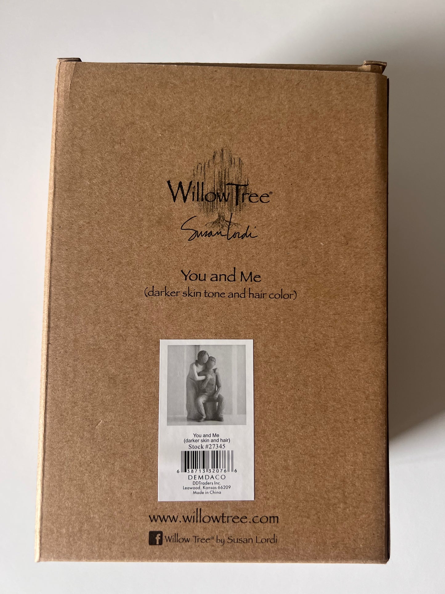 Clearance 'You and Me (Darker Skin)' Willow Tree figurine Damaged box