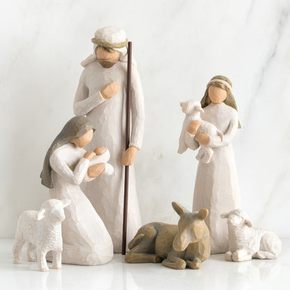 Nativity Deluxe: Starter Figures plus Crèche, 7-piece Set.