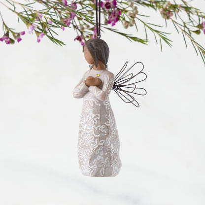 Remembrance Angel (Darker skin) Hanging Ornament
