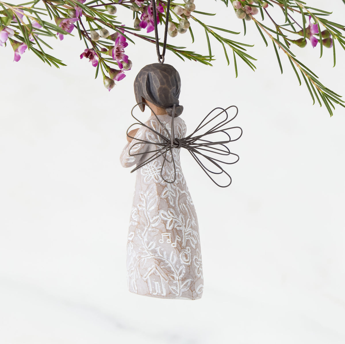Remembrance Angel (Darker skin) Hanging Ornament