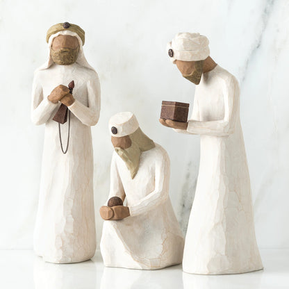 Nativity Starter Figures plus The Three Wisemen and Metal Stars