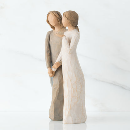 side view My Sister My Friend Willow Tree figurine gift for sister